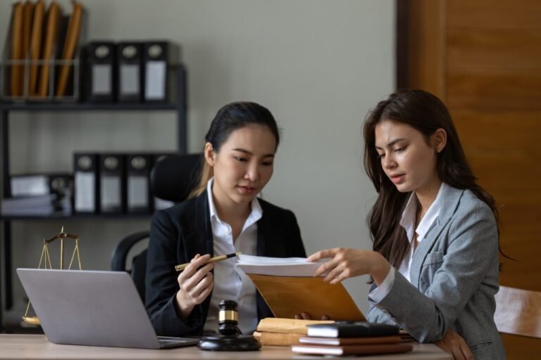 businesswoman-and-female-lawyer-consult-having-team-meeting-with-client-law-and-legal
